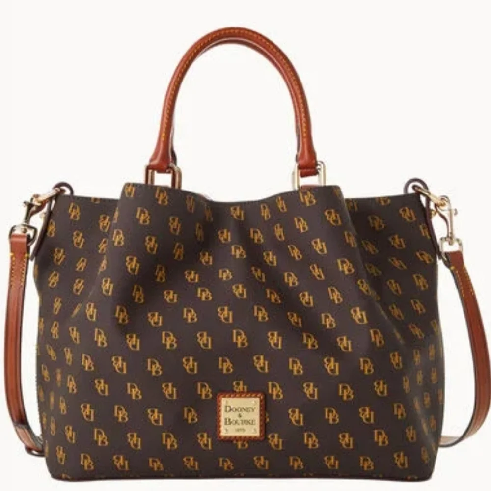 NWT Dooney & Bourke Gretta Brenna Tote Crossbody Bag Brown Tmoro NG1905BM - Picture 2 of 7